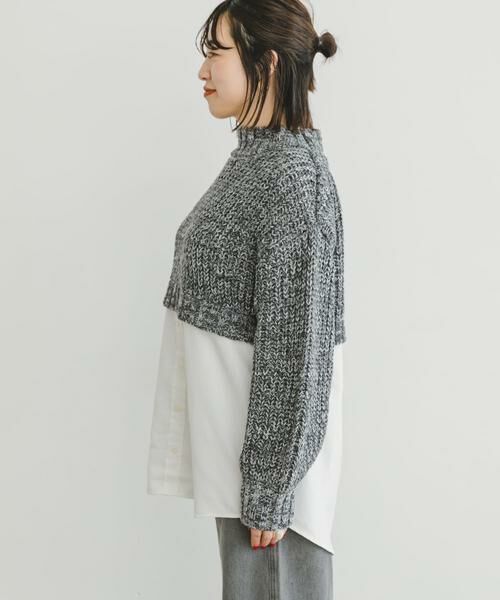 URBAN RESEARCH ITEMS / アーバンリサーチ アイテムズ ニット・セーター | 『洗濯可』ドッキングニットプルオーバー | 詳細23