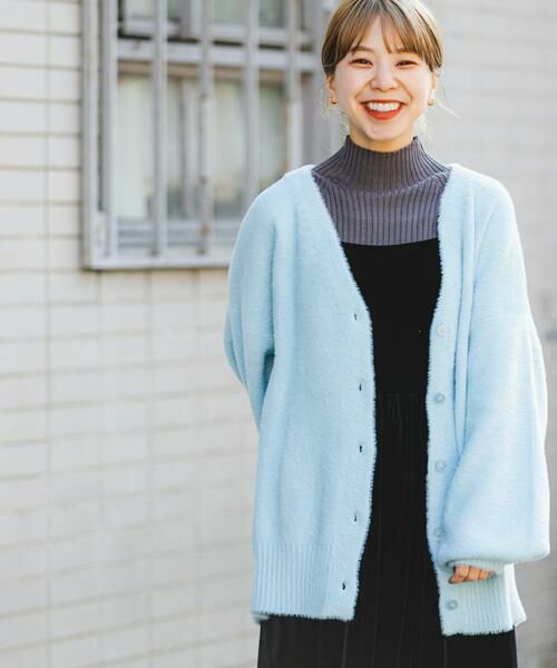 URBAN RESEARCH ITEMS/アーバンリサーチ アイテムズ ミニシャギーカーディガン2 ライトブルー FREE URBAN RESEARCH ITEMS/アーバンリサーチ アイテムズ ミニシャギーカーディガン2 ライトブルー FREE