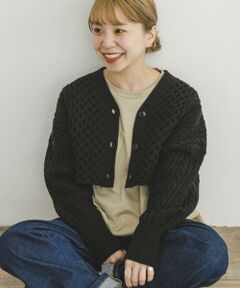 URBAN RESEARCH ITEMS / アーバンリサーチ アイテムズ カーディガン・ボレロ | ケーブルクロップドニットカーディガン