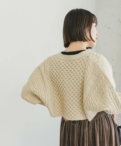 URBAN RESEARCH ITEMS / アーバンリサーチ アイテムズ カーディガン・ボレロ | ケーブルクロップドニットカーディガン | 詳細2