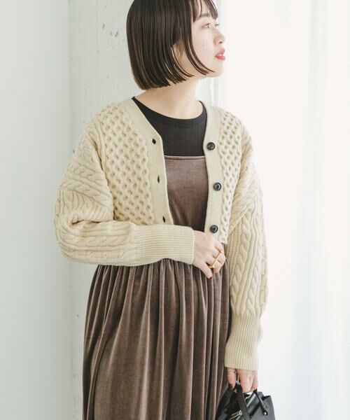 URBAN RESEARCH ITEMS / アーバンリサーチ アイテムズ カーディガン・ボレロ | ケーブルクロップドニットカーディガン | 詳細3