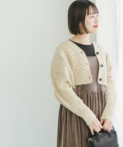 URBAN RESEARCH ITEMS / アーバンリサーチ アイテムズ カーディガン・ボレロ | ケーブルクロップドニットカーディガン | 詳細4