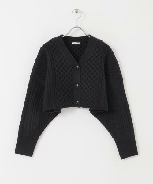 URBAN RESEARCH ITEMS / アーバンリサーチ アイテムズ カーディガン・ボレロ | ケーブルクロップドニットカーディガン | 詳細15