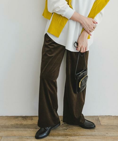 URBAN RESEARCH ITEMS/アーバンリサーチ アイテムズ チェックコーデュロイパンツ イエロー FREE