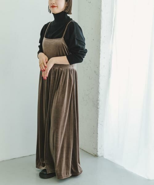 URBAN RESEARCH ITEMS / アーバンリサーチ アイテムズ ワンピース | ベロアキャミワンピース | 詳細4