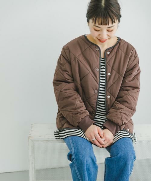 URBAN RESEARCH ITEMS / アーバンリサーチ アイテムズ ダウンジャケット・ベスト | 『Sサイズ/XSサイズあり』『一部WEB限定カラー』中綿キルティングノーカラージャケット | 詳細1