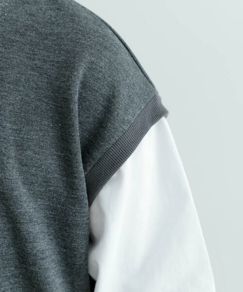 URBAN RESEARCH ITEMS / アーバンリサーチ アイテムズ スウェット | 袖キリカエ 綿タッチポンチ プルオーバー | 詳細16