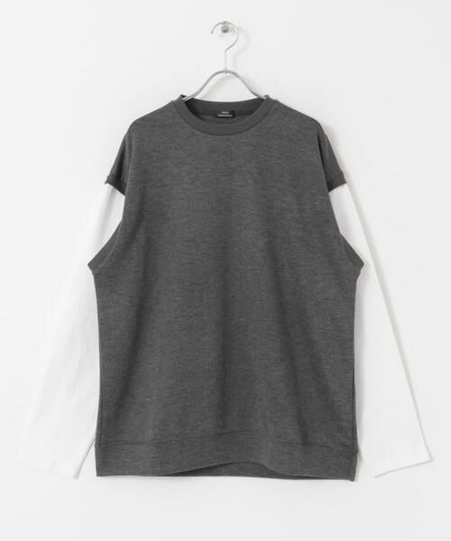 URBAN RESEARCH ITEMS / アーバンリサーチ アイテムズ スウェット | 袖キリカエ 綿タッチポンチ プルオーバー | 詳細18