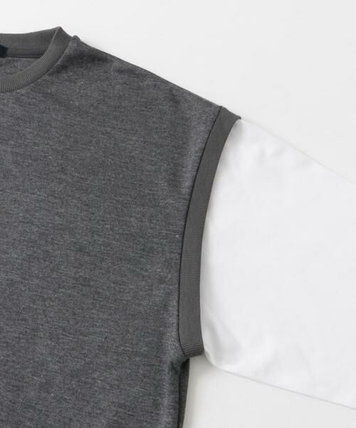 URBAN RESEARCH ITEMS / アーバンリサーチ アイテムズ スウェット | 袖キリカエ 綿タッチポンチ プルオーバー | 詳細19