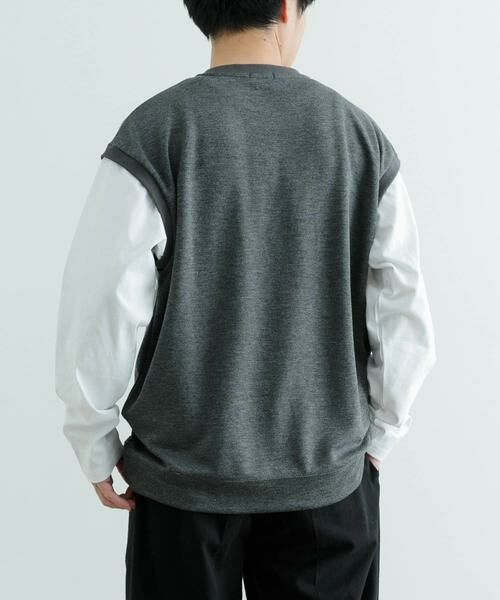 URBAN RESEARCH ITEMS / アーバンリサーチ アイテムズ スウェット | 袖キリカエ 綿タッチポンチ プルオーバー | 詳細8