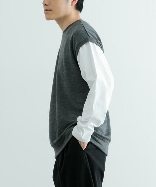 URBAN RESEARCH ITEMS / アーバンリサーチ アイテムズ スウェット | 袖キリカエ 綿タッチポンチ プルオーバー | 詳細9