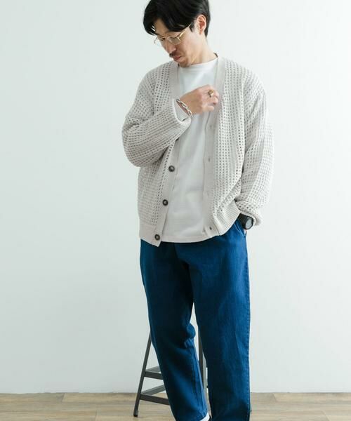 URBAN RESEARCH ITEMS / アーバンリサーチ アイテムズ カーディガン・ボレロ | テープヤーン Vネック ニットカーディガン | 詳細12