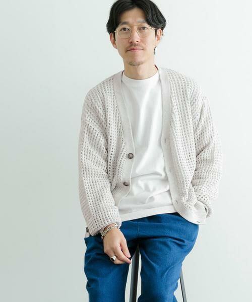 URBAN RESEARCH ITEMS / アーバンリサーチ アイテムズ カーディガン・ボレロ | テープヤーン Vネック ニットカーディガン | 詳細14