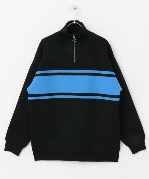 URBAN RESEARCH ITEMS / アーバンリサーチ アイテムズ ニット・セーター | ハーフZIP ボーダー プルオーバーニット | 詳細6