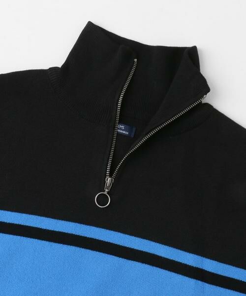 URBAN RESEARCH ITEMS / アーバンリサーチ アイテムズ ニット・セーター | ハーフZIP ボーダー プルオーバーニット | 詳細7