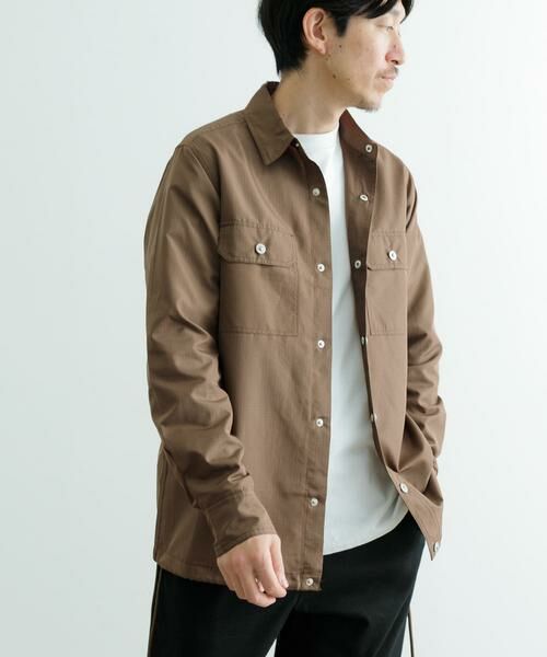 URBAN RESEARCH ITEMS/アーバンリサーチ アイテムズ TAION Military Long Sleeve Shirts ライトブラウン M URBAN RESEARCH ITEMS/アーバンリサーチ アイテムズ TAION Military Long Sleeve Shirts ライトブラウン M