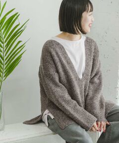 URBAN RESEARCH ITEMS / アーバンリサーチ アイテムズ ニット・セーター | カタアゼ深Vニット