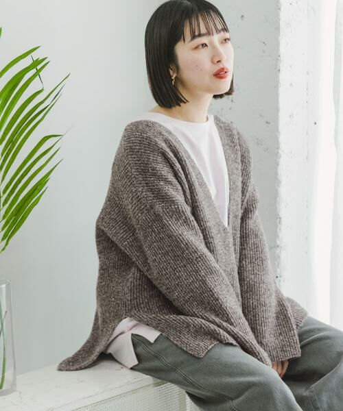 URBAN RESEARCH ITEMS / アーバンリサーチ アイテムズ ニット・セーター | カタアゼ深Vニット | 詳細2