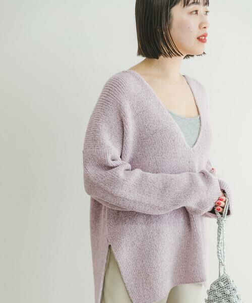 URBAN RESEARCH ITEMS / アーバンリサーチ アイテムズ ニット・セーター | カタアゼ深Vニット | 詳細6