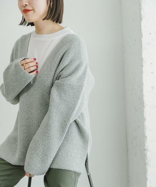 URBAN RESEARCH ITEMS / アーバンリサーチ アイテムズ ニット・セーター | カタアゼ深Vニット | 詳細19