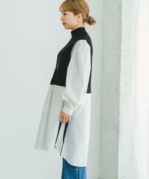 URBAN RESEARCH ITEMS / アーバンリサーチ アイテムズ ワンピース | ハーフジップベストドッキングミニワンピース | 詳細22