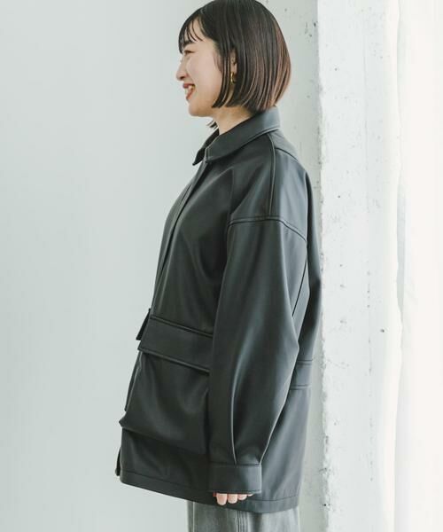URBAN RESEARCH ITEMS / アーバンリサーチ アイテムズ レザーブルゾン・ジャケット | フェイクレザージャケット | 詳細10