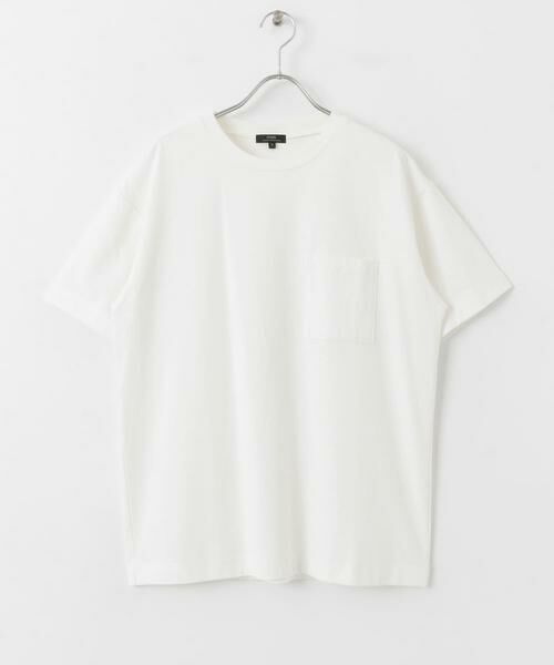 URBAN RESEARCH ITEMS / アーバンリサーチ アイテムズ Tシャツ | 『吸水速乾/イージーケア/UVカット』高機能TC天竺 ポケットTシャツ(ホワイト)