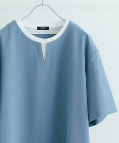 URBAN RESEARCH ITEMS / アーバンリサーチ アイテムズ Tシャツ | 『イージーケア/吸水速乾』高機能ワッフル フェイクレイヤーキーネックTシャツ