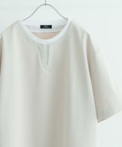 URBAN RESEARCH ITEMS / アーバンリサーチ アイテムズ Tシャツ | 『イージーケア/吸水速乾』高機能ワッフル フェイクレイヤーキーネックTシャツ