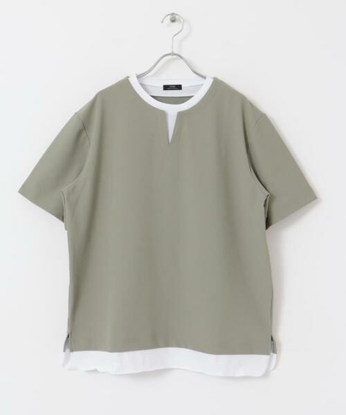 URBAN RESEARCH ITEMS / アーバンリサーチ アイテムズ Tシャツ | 『イージーケア/吸水速乾』高機能ワッフル フェイクレイヤーキーネックTシャツ | 詳細7