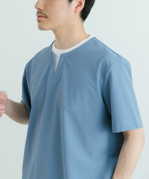 URBAN RESEARCH ITEMS / アーバンリサーチ アイテムズ Tシャツ | 『イージーケア/吸水速乾』高機能ワッフル フェイクレイヤーキーネックTシャツ | 詳細10