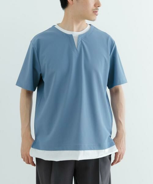 URBAN RESEARCH ITEMS / アーバンリサーチ アイテムズ Tシャツ | 『イージーケア/吸水速乾』高機能ワッフル フェイクレイヤーキーネックTシャツ | 詳細11