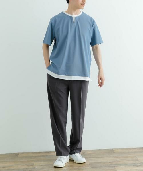 URBAN RESEARCH ITEMS / アーバンリサーチ アイテムズ Tシャツ | 『イージーケア/吸水速乾』高機能ワッフル フェイクレイヤーキーネックTシャツ | 詳細14