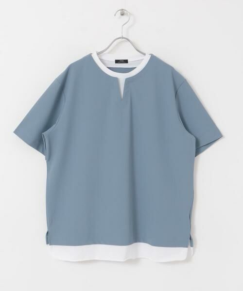 URBAN RESEARCH ITEMS / アーバンリサーチ アイテムズ Tシャツ | 『イージーケア/吸水速乾』高機能ワッフル フェイクレイヤーキーネックTシャツ | 詳細15