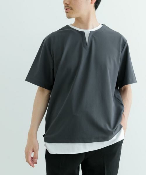 URBAN RESEARCH ITEMS / アーバンリサーチ アイテムズ Tシャツ | 『イージーケア/吸水速乾』高機能ワッフル フェイクレイヤーキーネックTシャツ | 詳細22