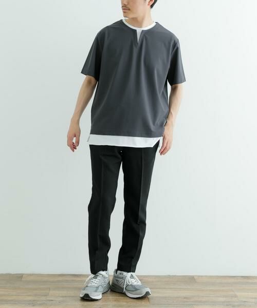 URBAN RESEARCH ITEMS / アーバンリサーチ アイテムズ Tシャツ | 『イージーケア/吸水速乾』高機能ワッフル フェイクレイヤーキーネックTシャツ | 詳細24