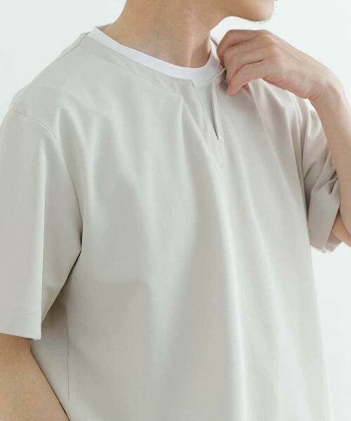 URBAN RESEARCH ITEMS / アーバンリサーチ アイテムズ Tシャツ | 『イージーケア/吸水速乾』高機能ワッフル フェイクレイヤーキーネックTシャツ | 詳細28