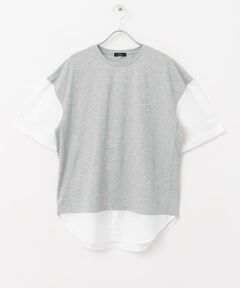URBAN RESEARCH ITEMS / アーバンリサーチ アイテムズ Tシャツ | 接触冷感TC天竺 布帛キリカエTシャツ