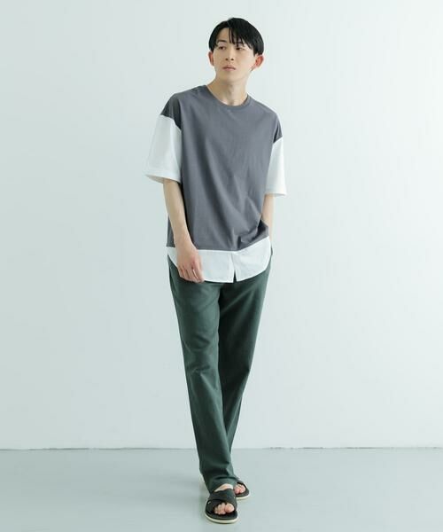 URBAN RESEARCH ITEMS / アーバンリサーチ アイテムズ Tシャツ | 接触冷感TC天竺 布帛キリカエTシャツ | 詳細5