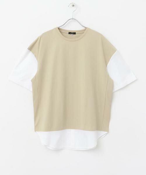 URBAN RESEARCH ITEMS / アーバンリサーチ アイテムズ Tシャツ | 接触冷感TC天竺 布帛キリカエTシャツ | 詳細20