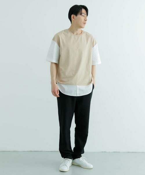 URBAN RESEARCH ITEMS / アーバンリサーチ アイテムズ Tシャツ | 接触冷感TC天竺 布帛キリカエTシャツ | 詳細12