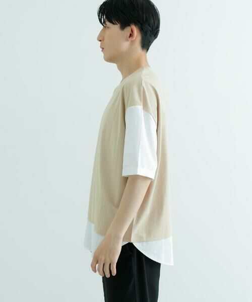 URBAN RESEARCH ITEMS / アーバンリサーチ アイテムズ Tシャツ | 接触冷感TC天竺 布帛キリカエTシャツ | 詳細14