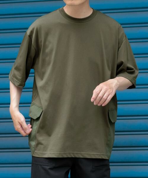 URBAN RESEARCH ITEMS / アーバンリサーチ アイテムズ Tシャツ | 『XLサイズあり』サイドポケットキリカエ クルーネックTシャツ | 詳細2