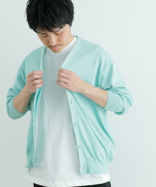 URBAN RESEARCH ITEMS / アーバンリサーチ アイテムズ カーディガン・ボレロ | ハイゲージ天竺ニット カーディガン | 詳細1