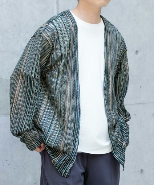 URBAN RESEARCH ITEMS / アーバンリサーチ アイテムズ カーディガン・ボレロ | バルファレース ミックスカラー カーディガン(ブルー)