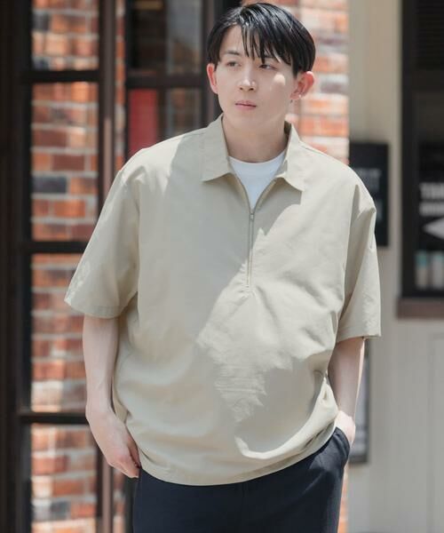 URBAN RESEARCH ITEMS / アーバンリサーチ アイテムズ シャツ・ブラウス | 『UVカット』クールタッチナイロン ハーフジップ プルオーバーシャツ | 詳細1