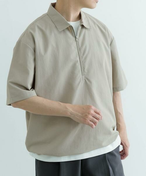 URBAN RESEARCH ITEMS / アーバンリサーチ アイテムズ シャツ・ブラウス | 『UVカット』クールタッチナイロン ハーフジップ プルオーバーシャツ | 詳細5