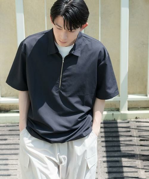 URBAN RESEARCH ITEMS / アーバンリサーチ アイテムズ シャツ・ブラウス | 『UVカット』クールタッチナイロン ハーフジップ プルオーバーシャツ | 詳細28