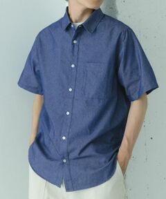 URBAN RESEARCH ITEMS / アーバンリサーチ アイテムズ シャツ・ブラウス | TCインディゴレギュラーカラー半袖シャツ