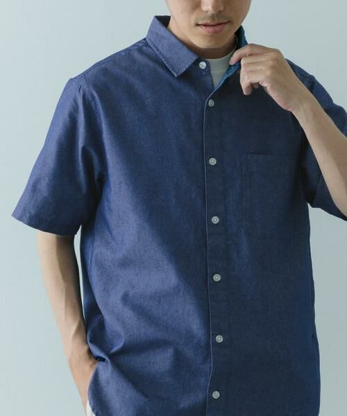 URBAN RESEARCH ITEMS / アーバンリサーチ アイテムズ シャツ・ブラウス | TCインディゴレギュラーカラー半袖シャツ | 詳細2